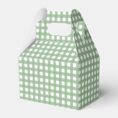 Green & White Checkered Kariert Gable Gvor Geschen Geschenkschachtel (Rückseite)