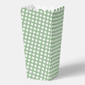 Green & White Checkered Plaid Popcorn Favor Box Geschenkschachtel (Rückseite)