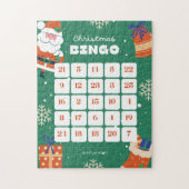 Green White Christmas Bingo Jigsaw Puzzle (Vertikal)