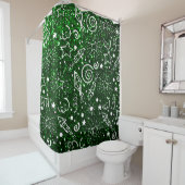 Green White Christmas Pattern Duschvorhang (Beispiel)