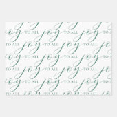 Green & White Christmas Tree, Wreath Scripted Set Geschenkpapier Set (Vorderseite 2)