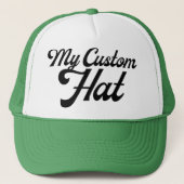 GREEN & WHITE Custom Trucker Hat Mesh Cap Blank Truckerkappe (Vorderseite)