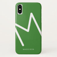 Green White Diagonal Einfach Personalisiert