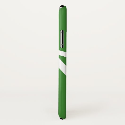 Green White Diagonal Einfach Personalisiert Case-Mate iPhone Hülle (Hinten/Rechts)