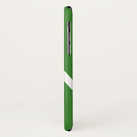 Green White Diagonal Einfach Personalisiert Case-Mate iPhone Hülle (Hinten/Links)