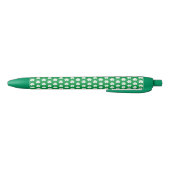 Green White Elegant Irish Kleeblatt Clover Pattern Kugelschreiber (Unterseite)