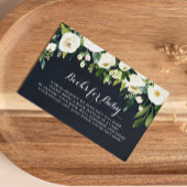 Green White Floral Blue Babydusche Buchanfrage Begleitkarte