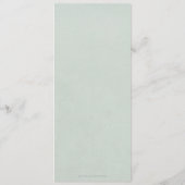 Green White Floral Oaster Kranz Flat 4 Course Menükarte (Rückseite)