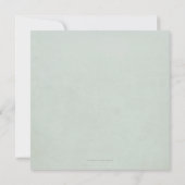 Green + White Floral Wreath Happy Oaster Flat Card Einladung (Rückseite)