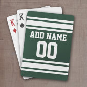 Green White Football Jersey Custom Name Number Spielkarten