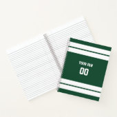 Green & White Football Team Spiral Notizblock (Innenseite)