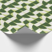Green White Geometric Geschenkpapier (Ecke)