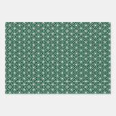 Green + White Geometric Muster | Geschenkpapier Set (Vorderseite)
