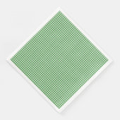 Green White Gingham Checkered Kariert Pattern Serviette (Ecke)