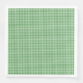 Green White Gingham Checkered Kariert Pattern Serviette (Vorderseite)