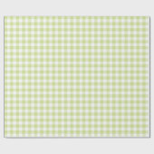 GREEN & WHITE GINGHAM KARIERT GESCHENKPAPIER (Flach)