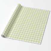GREEN & WHITE GINGHAM KARIERT GESCHENKPAPIER (Ungerollt)