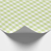 GREEN & WHITE GINGHAM KARIERT GESCHENKPAPIER (Ecke)