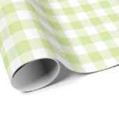 GREEN & WHITE GINGHAM KARIERT GESCHENKPAPIER (Rolleneckpunkt)