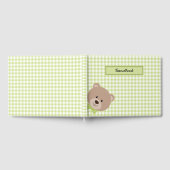 GREEN & WHITE GINGHAM KARIERT MIT TEDDY BEAR GÄSTEBUCH (Voll)