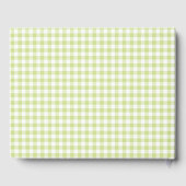 GREEN & WHITE GINGHAM KARIERT MIT TEDDY BEAR GÄSTEBUCH (Rückseite)