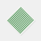 Green White Gingham Karo Pattern Serviette (Ecke)
