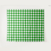 Green & White Gingham Karo Tapestry Wandteppich (Vorderseite (Horizontal))