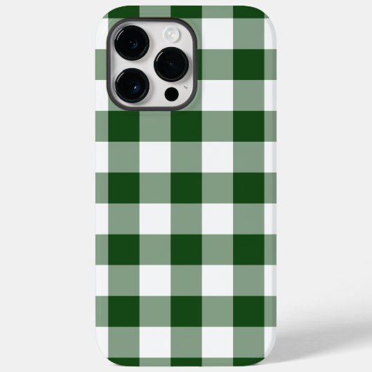 Green & White Gingham Muster Case-Mate iPhone Hülle (Rückseite)