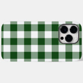Green & White Gingham Muster Case-Mate iPhone Hülle (Rückseite (Horizontal))