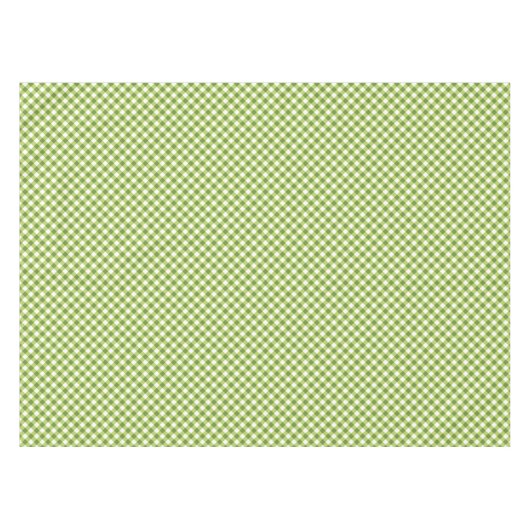 Green White Gingham Tischdecke (Vorderseite (Horizontal))
