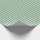 Green | White Gingham Wrapping Paper Geschenkpapier (Ecke)