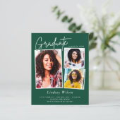 Green White Girl 3 Foto Abschluss Celebration (Stehend Vorderseite)