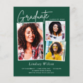 Green White Girl 3 Foto Abschluss Celebration (Vorderseite)