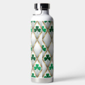 GREEN WHITE GOLD IRISH TUFTED LOOK WITH SHAMROCKS TRINKFLASCHE (Rechts)