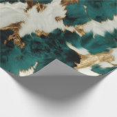 Green White Gold Leopard Geschenkpapier (Ecke)