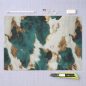 Green White Gold Leopard Seidenpapier (Handwerk)