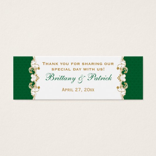 Green White Gold Scrolls, Kleeblatts bevorzugen Ta (Vorderseite)