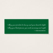 Green White Gold Scrolls, Kleeblatts bevorzugen Ta (Rückseite)