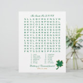 Green White Gold "Search for Liebe" Wordsearch Gam (Stehend Vorderseite)