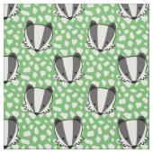 Green White Gray - Badger Pattern Stoff (Muster)