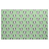 Green White Gray - Badger Pattern Stoff (Fat Quarter (45,7 x 55,9 cm))