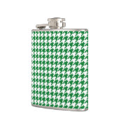 Green White Hahnentrittmuster Karo Tissue Flachmann (Links)