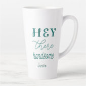 Green White Handy Zitat-Skripte Männer Milchtasse (Rechts)