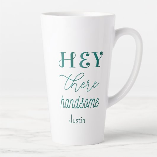 Green White Handy Zitat-Skripte Männer Milchtasse (Rechts)