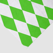 Green White Harlequin Diamonds Schachbretts Design Seidenpapier (Ausschnitt)