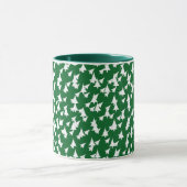 Green White Holiday Trees Combo Tasse (Zentrum)