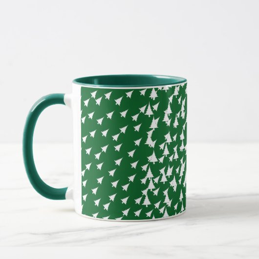 Green White Holiday Trees Combo Tasse (Links)