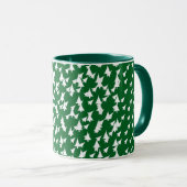 Green White Holiday Trees Combo Tasse (VorderseiteRechts)
