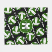 Green white I Liebe Volleyball Girls Sportraum Fleecedecke (Vorderseite (Horizontal))