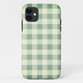 Green & White Kariert Gingham Hübsch Case-Mate iPhone Hülle (Rückseite)